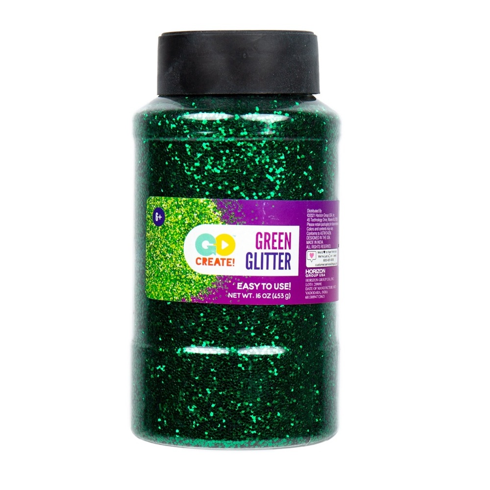 🆕 Go Create Sparkling Green Glitter Jumbo Shaker 16 oz